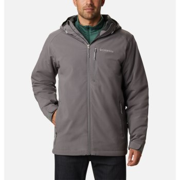 Columbia Gate Racer Softshell, Chamarras Grises Para Hombre | 256314-VFJ